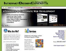 Tablet Screenshot of internetdesignconcepts.com